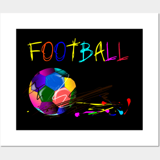 soccer football sport art brush s Posters and Art